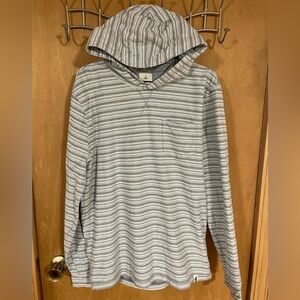 JOHNNIE- O- Striped Cotton Hoodie